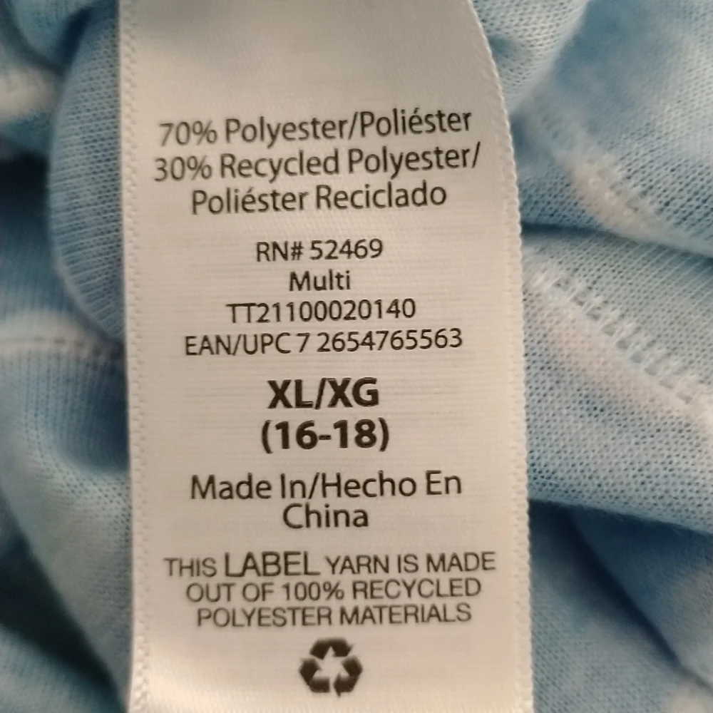 Time And Tru Blue/White Floral Mandela Pattern V Neck Long Sleeve Flowy Shirt - Picture 8 of 8